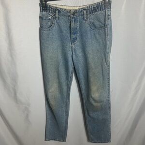 Vintage Gap Kids Classic Light Wash Denim Jeans Size 14 Elastic Waist USA Made